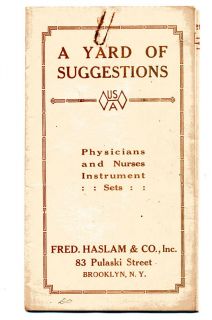 0065 Fred Haslam Co. Brooklyn, NY, 1920 surgical instruments