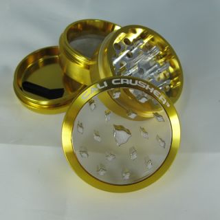 Cali Crusher® Clear Top Herb Grinder Gold Ultra Premium CC1 Grn