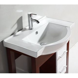 Legion Furniture 29.5 Single Sink Vanity Set with Mirror in Brown