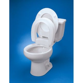Drive Medical Raised Toilet Seat with Tool Free Removable Padded Arms
