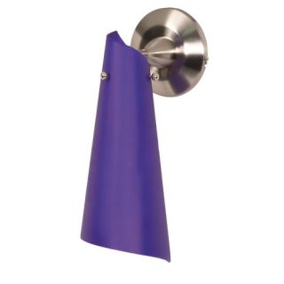 Paper Twist Wall Sconce with Cobalt Blue Glass in Brushed Nickel