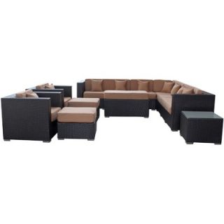Modway Cohesion 11 Piece Sectional Deep Seating Group with Cushions