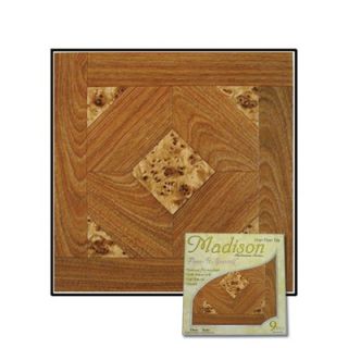 Home Dynamix Madison 12 x 12 Vinyl Woodtone / Marble Tiles (Set of 9