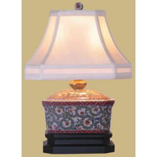 Oriental Furniture 15 Porcelain Tea Candy Box Lamp   LMP LPJCP088J