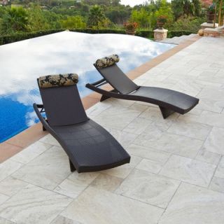 RST Outdoor Delano Wave Chaise Lounger with Cushion (Set of 2)   OP