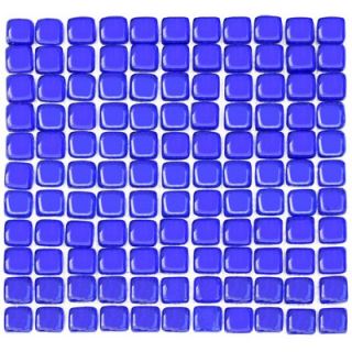 Solistone Pillow 1 x 1 Interlocking Mesh Glass Tile in Lolite (Blue