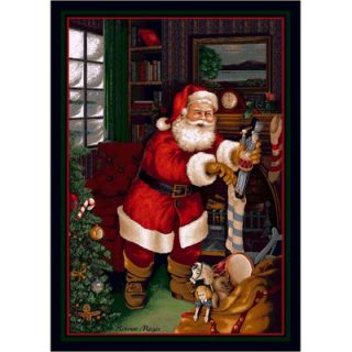 Milliken Winter Seasonal Santas Visit Christmas Novelty Rug   4533