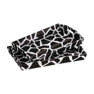 Sterling Industries Giraffe Trays in Black and White (Set of 2)   51