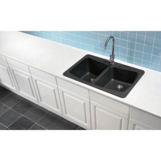 Astracast Alpha 33 x 22 Granite ROK Double Bowl Kitchen Sink   AS