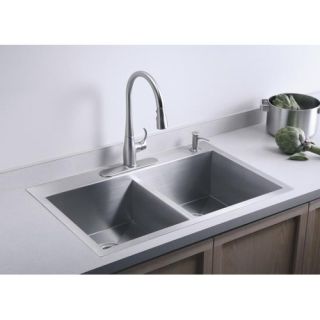 Kohler Stages 33 x 18.5 Stainless Steel Undermount Kitchen Sink
