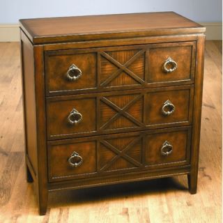 AA Importing 32 Three Drawer Chest in Distressed Medium Brown
