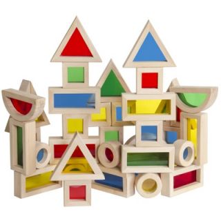 Guidecraft Jr Rainbow 40 Piece Block Set