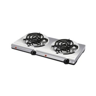 Portable Double Coil Cooking Range with Stainless Steel Base