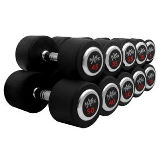 Mark 5 lbs   50 lbs Rubber Round Dumbbell Set   XM 3303 550S