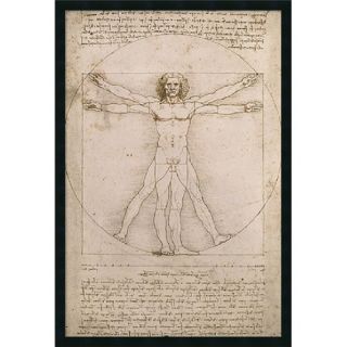  (Vitruvian) by Leonardo da Vinci, Framed Print Art   37.66 x 25.66