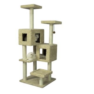 Pet Pal 52 Multi Level Cat Tree with Condo   PPSM01MB