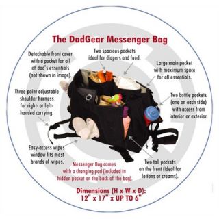 DadGear Daredevil Messenger Diaper Bag   MB GA DA