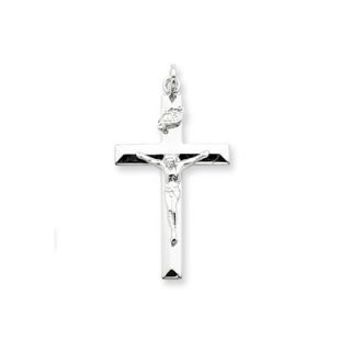 Jewelryweb Sterling Silver INRI Crucifix Pendant   QTP119736NC