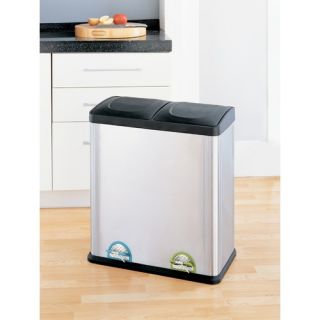 15.8 Gallon Two Compartment Step On Bin
