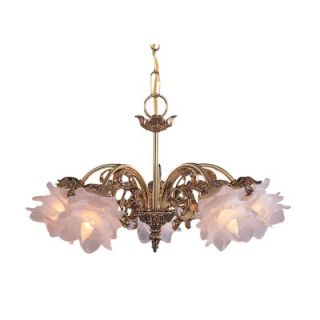 Crystorama Cecile 5 Light Chandelier Accented   465 OB H L / 465 OB