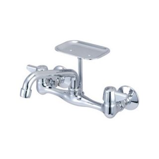 Central Brass Wall Mount Faucet with Soap Dish and Double Canopy