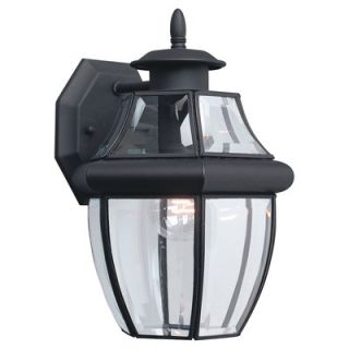 Sea Gull Lighting Classic Outdoor Wall Lantern in Black