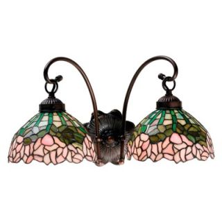 Meyda Tiffany Cabbage Rose Two Light Wall Sconce