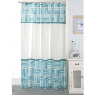 Carnation Home Fashions Caroline 100% Polyester Fabric Shower Curtain