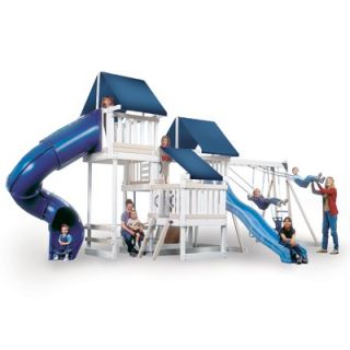 Kidwise Congo Monkey Playsystem #4 with Swing Beam in White / Sand