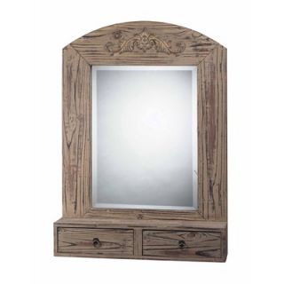  Industries Double Drawer Wall Mirror in Washed Wood   116 001