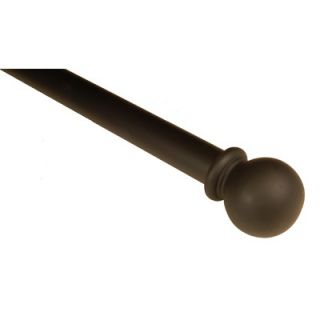 BCL Drapery Hardware Classic Ball 1.25 Curtain Rod in Black