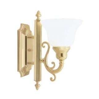 Livex Lighting French Regency Wall Sconce in Polished Brass   1281T