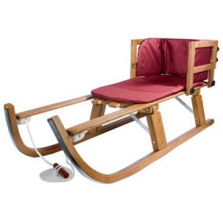 Lucky Bums Heirloom Wooden Foldable Pull Sled with Pad