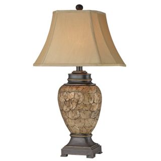 Urn Table Lamp with Shell Overlay (Set of 2)