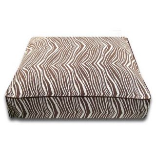 Luca For Dogs Rectangle Bed with Easy Wash Cover in Brown Zebra