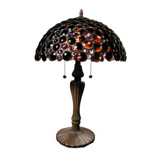 Warehouse of Tiffany Dark Amber Jewel Table Lamp   2363+BB441