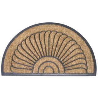 Imports Unlimited Bootscraper   Recycled Rubber and Coir Shell Doormat