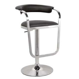 Chintaly Adjustable Height Swivel Stool in Chrome