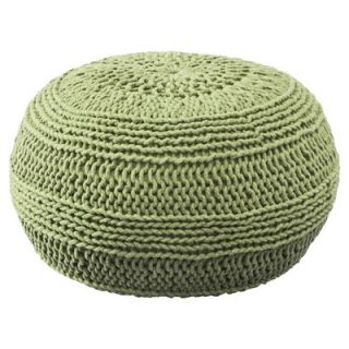 Rizzy Home Cable Knit Pouf