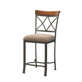 Powell Cafe Hamilton Counter Stool in Brushed Faux Medium Cherry