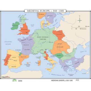 Universal Map World History Wall Maps   Medieval Europe
