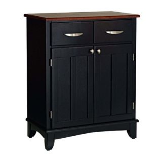 Home Styles Black Base and Cherry Wood Top