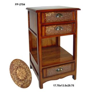 Cheungs Rattan Wooden Cabinet with Three Drawers
