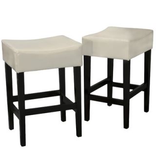 Home Loft Concept Lopez Backless Bonded Leather Counter Stool (Set of