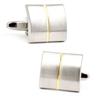 Ox and Bull Divided Two Tone Square Cufflinks