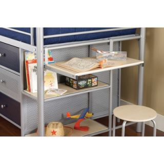 Hillsdale Universal Junior Twin Low Loft Bed with Desk and Built In
