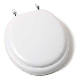 Comfort Seats Deluxe Soft Round Toilet Seat with Cores and Chrome