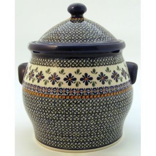 Polish Pottery 195 oz Extra Large Jar   Pattern DU60   1101 DU60