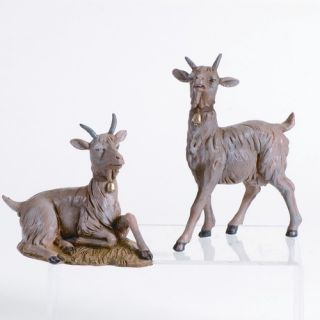 Two Piece Goat Figurine Set