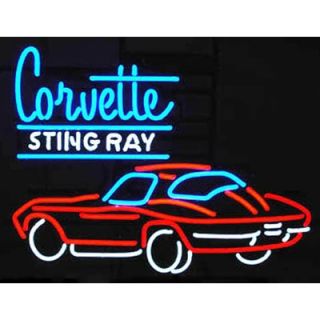 Neonetics GM Corvette Stingray Neon Sign   gm corvette stingray neon
